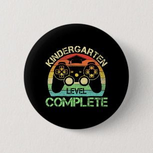 Level Complete Gaming Boy Letzten Schultag Button