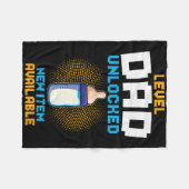 Level Dad Unlocked Pregnancy Announcement Gamer Fa Fleecedecke (Vorderseite (Horizontal))