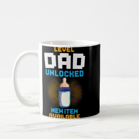 Level Dad Unlocked Pregnancy Announcement Gamer Fa Kaffeetasse (Links)