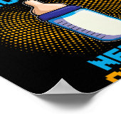 Level Dad Unlocked Pregnancy Announcement Gamer Fa Poster (Ecke)