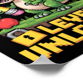 Level freigeschaltet 6. Klasse Dinosaurier Zurück Poster (Ecke)