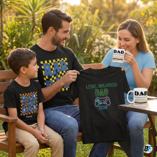 Level freigeschaltet Papa 2026 Neon Gamer Schwange T-Shirt