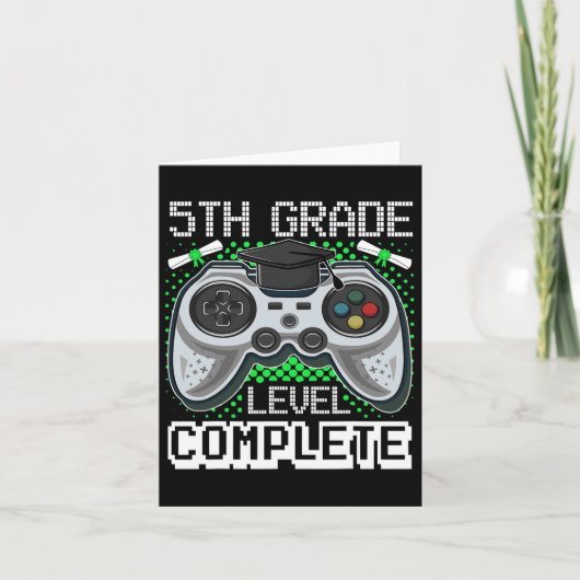 Level für kompletten Gamer 5. Klasse Abschluss Gi Karte (Vorderseite)