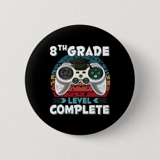 Level für kompletten Gamer, Abschluss der 8. Klass Button (Vorderseite)