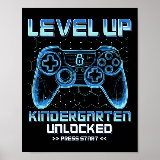 Level Kindergarten Unlocked Back To School Video G Poster (Vorne)