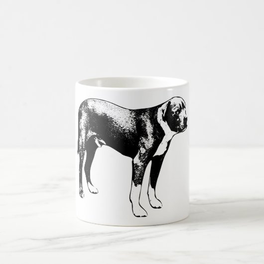 Level-Look - Dunkle Hundeseite Blickwinkel Kaffeetasse (Mittel)