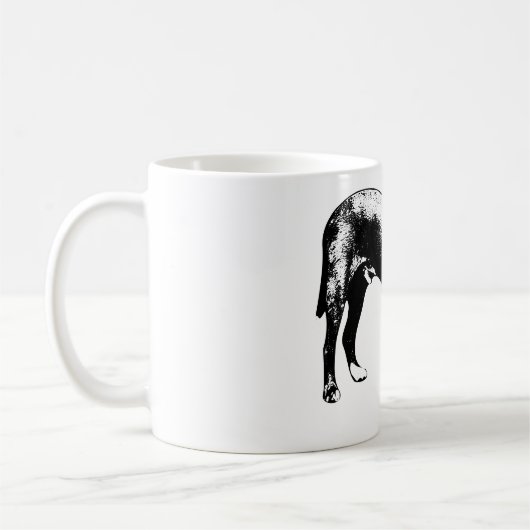 Level-Look - Dunkle Hundeseite Blickwinkel Kaffeetasse (Links)