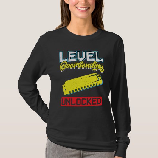Level Overbending Unlocked Harmonica Player T-Shirt (Vorderseite)