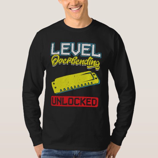 Level Overbending Unlocked Harmonica Player T-Shirt (Vorderseite)