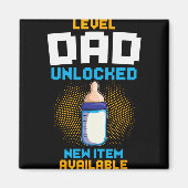 Level Papa freigeschaltet Schwangerschaftsankündig Magnet (Vorne)