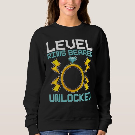 Level Ringbearer Unlocking Page Boy Wedding Video Sweatshirt (Vorderseite)