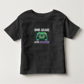 Level Uncked 2nd Grade Gamer Back to School Kleinkind T-shirt (Vorderseite)