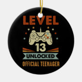 Level unlock offiziell Teenager Keramik Ornament (Vorne)
