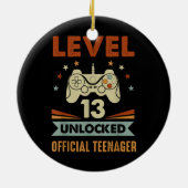 Level unlock offiziell Teenager Keramik Ornament (Hinten)