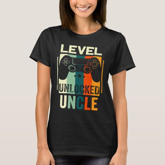 Level Unlock Uncle wird Onkel Ankündigung T-Shirt (Vorderseite)