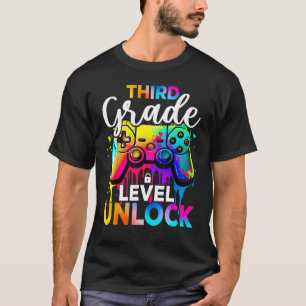 Level Unlocking Third Grade Video Gamer 3. Klasse  T-Shirt
