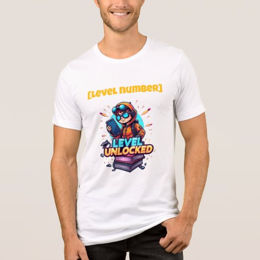 Level Unlocks School T - Shirt - individuell anpas (Vorderseite)