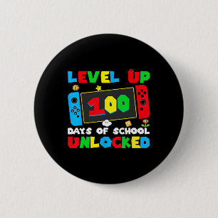 Level Up 100 Tage Schule Freigeschaltet Gamer Vide Button
