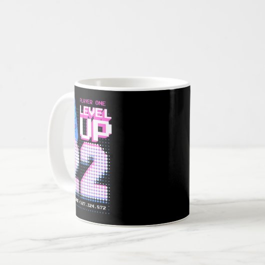 Level Up 22nd Birthday Shirt Funny Video Gamer 22  Kaffeetasse (Vorderseite Links)