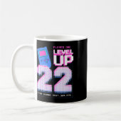 Level Up 22nd Birthday Shirt Funny Video Gamer 22  Kaffeetasse (Links)