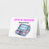 Level Up Abschluss Gratulation Karte (Vorderseite)