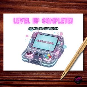 Level Up Abschluss Gratulation Karte