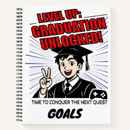 Level Up Abschluss Notebook - Life Goals Journal Notizblock