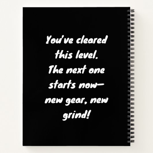 Level Up Abschluss Notebook - Life Goals Journal Notizblock (Rückseite)