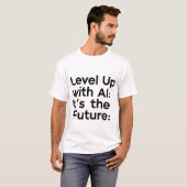Level Up AI Future Shirt - Design der technischen (Vorne ganz)