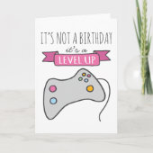 Level Up Birday Card Karte (Vorderseite)
