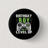 Level Up Birthday Boy Video Game Button (Vorderseite)