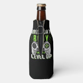 Level Up Birthday Boy Video Game Flaschenkühler (Flasche Rückseite)