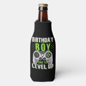 Level Up Birthday Boy Video Game Flaschenkühler (Flaschenvorderseite)