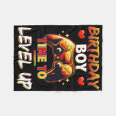 Level Up Birthday Boy Video Game Fleecedecke (Vorderseite (Horizontal))