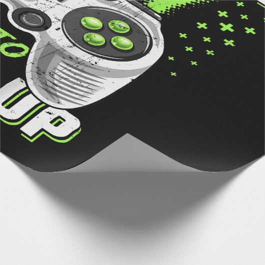 Level Up Birthday Boy Video Game Geschenkpapier (Ecke)