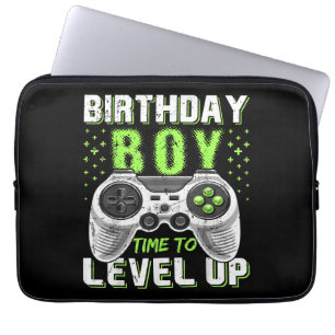 Level Up Birthday Boy Video Game Laptopschutzhülle