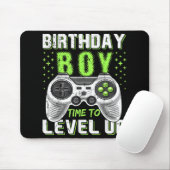 Level Up Birthday Boy Video Game Mousepad (Mit Mouse)