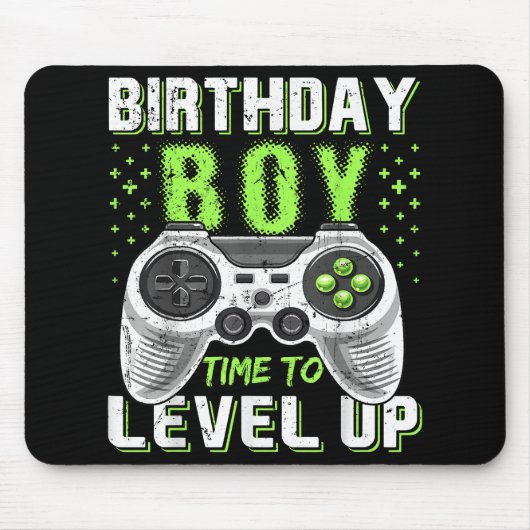Level Up Birthday Boy Video Game Mousepad (Vorne)