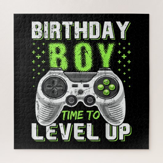 Level Up Birthday Boy Video Game Puzzle (Vertikal)