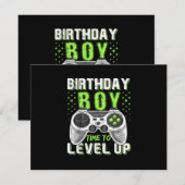 Level Up Birthday Boy Video Game RSVP Karte (Vorne/Hinten)