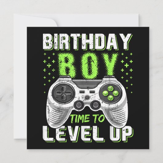 Level Up Birthday Boy Video Game Save The Date (Rückseite)