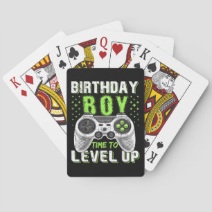 Level Up Birthday Boy Video Game Spielkarten