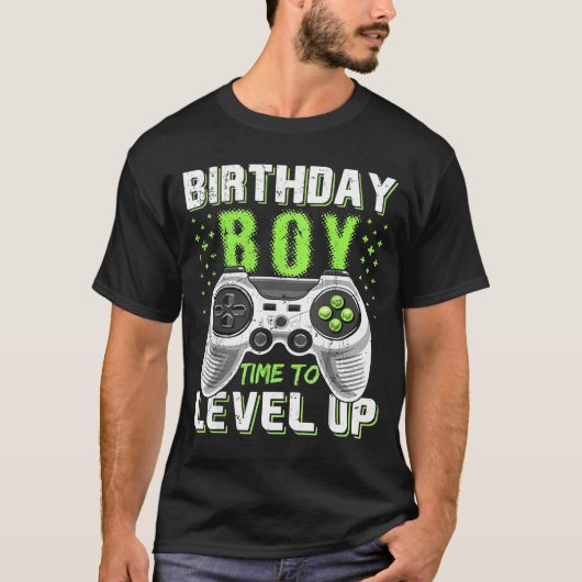 Level Up Birthday Boy Video Game T-Shirt (Vorderseite)