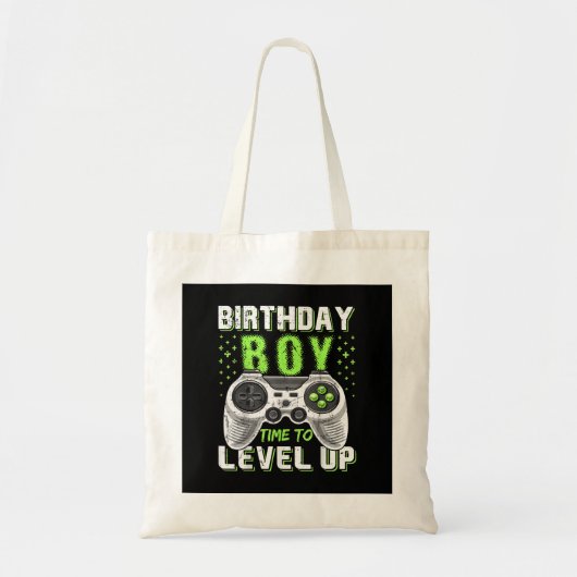 Level Up Birthday Boy Video Game Tragetasche (Vorne)