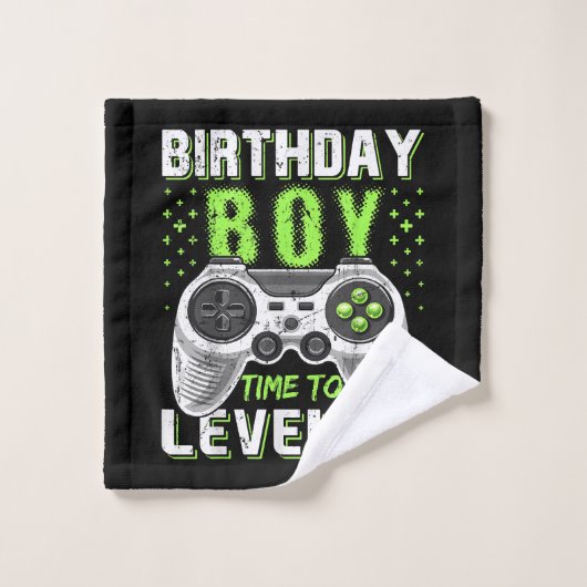 Level Up Birthday Boy Video Game Waschlappen (Waschlappen)