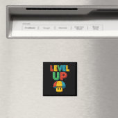 Level-Up-Blockbuchstaben-Powerup-Gamer Magnet (In Situ (Geschirrspüler))