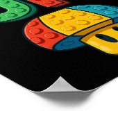 Level Up Blockschrift Powerup Gamer Poster (Ecke)