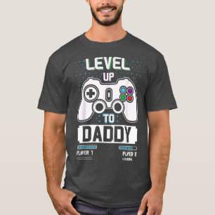 Level Up Daddy Gonna wird Vater Pater Gamer T-Shirt