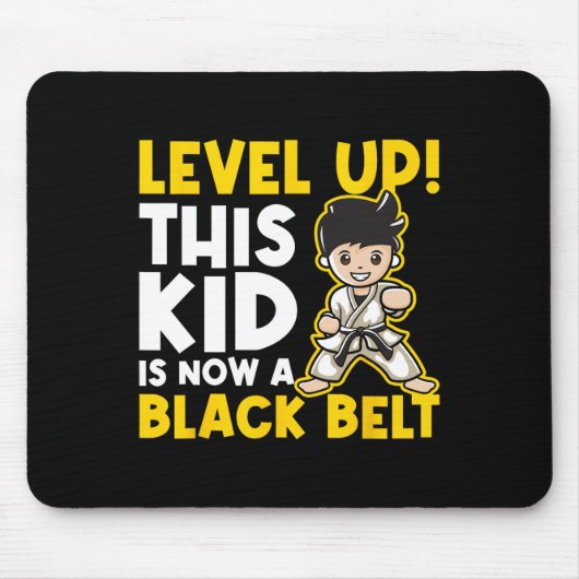 Level Up Dieses Kind Ist Jetzt Ein Schwarzgurtel - Mousepad (Vorne)