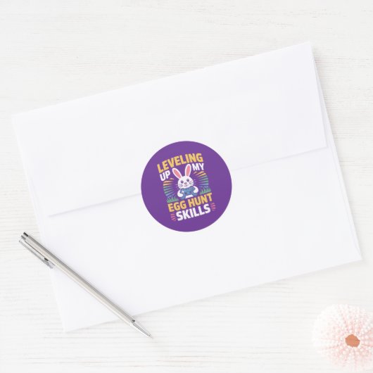 Level Up Easter Egg Hunt Gamer Bunny Sticker (Umschlag)